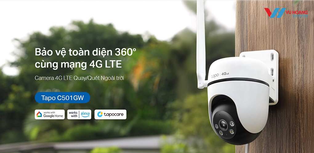 Camera 4G 2MP TP-Link Tapo C501GW giá tốt tại Vũ Hoàng Telecom