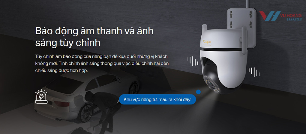 Ghi hình ban đêm có màu nhờ đèn spotlight và cảm biến Starlight