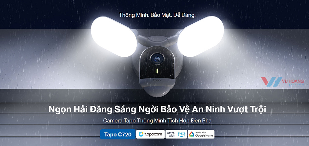 Camera thông minh có đèn pha TP-Link Tapo C720 giá tốt tại Vũ Hoàng Telecom