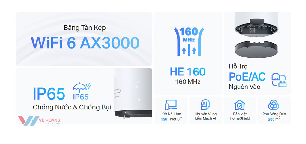 Deco X50-Outdoor là node mở rộng Wi-Fi Mesh chuẩn AX3000