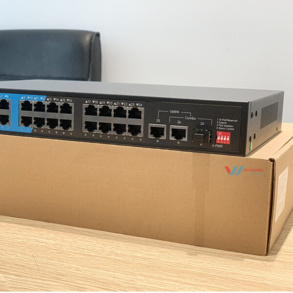Switch 24 cổng POE SCODENO S200-26GTCP-GC-ACR