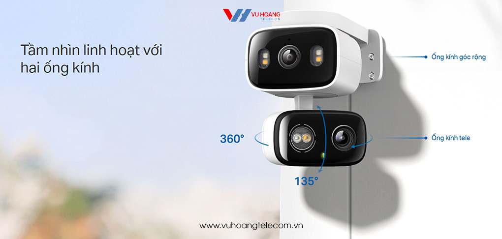 Giám sát không giới hạn nhờ thiết kế 2 ống kính đột phá