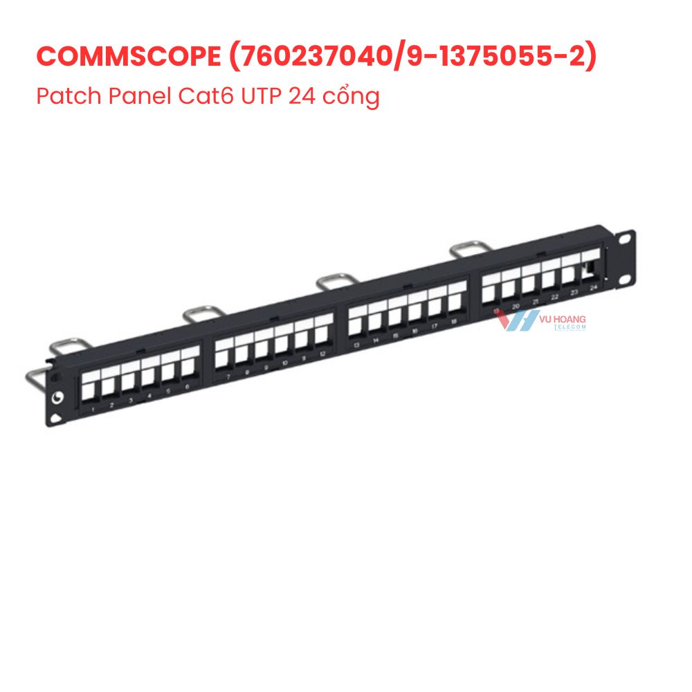 Patch Panel Cat6 UTP 24 cổng COMMSCOPE (760237040/9-1375055-2)