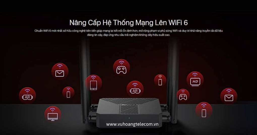 Router WiFi 6 AX1500 Mercusys MR62X chính hãng, giá tốt