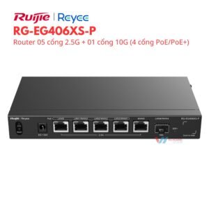 Router 5 cổng 2.5G + 01 cổng 10G Reeye RG-EG406XS-P (4 cổng PoE/PoE+)