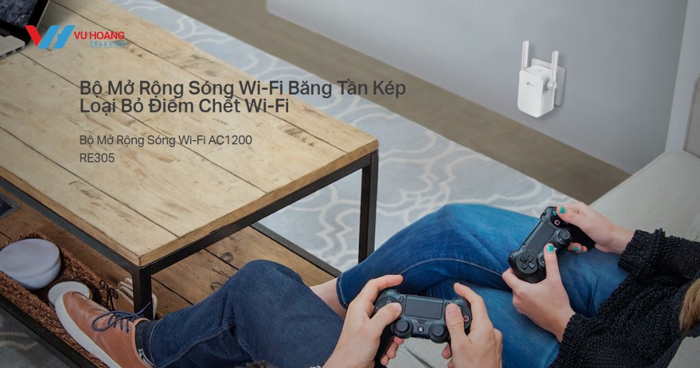 Bộ mở rộng sóng TP-Link RE305 AC1200, OneMesh, Access Point, đèn báo tín hiệu