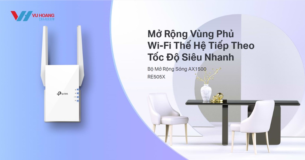Bộ mở rộng sóng TP-Link RE505X Wi-Fi 6 AX1500, cổng Gigabit, OneMesh, Access Point
