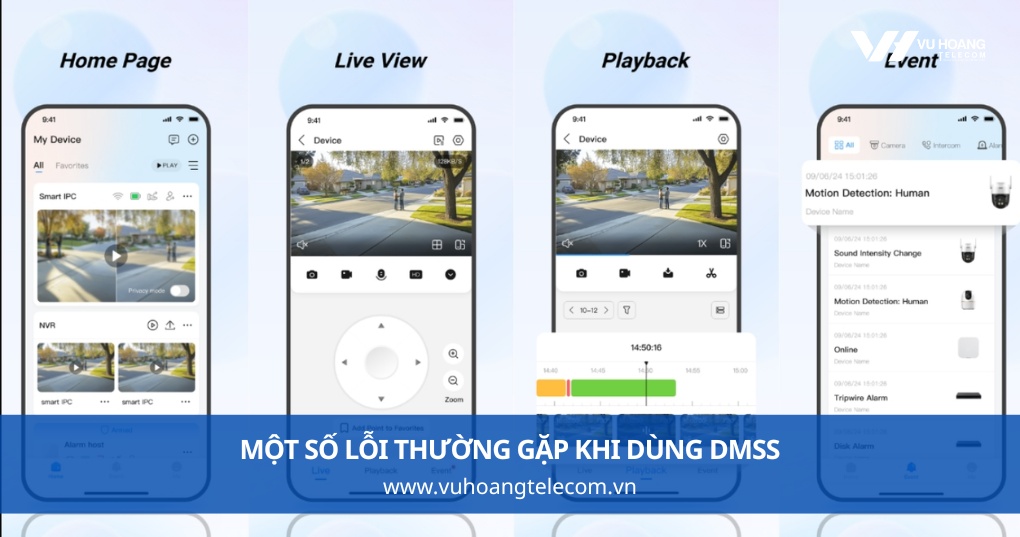 Một Số Lỗi Thường Gặp Khi Dùng DMSS