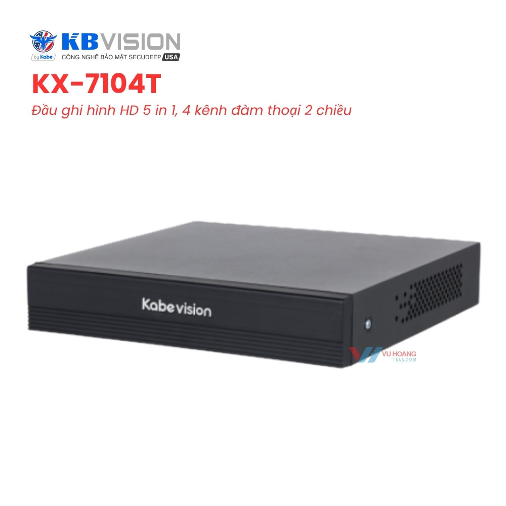 Đầu Ghi KBVISION KX-7104T - 4 Kênh Đàm Thoại 5in1 AI