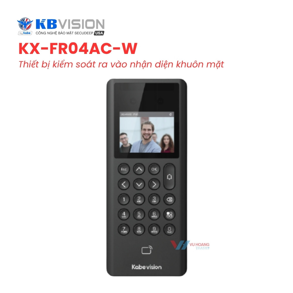 Máy Chấm Công KBVISION KX-FR04AC-W - Nhận Diện Mặt