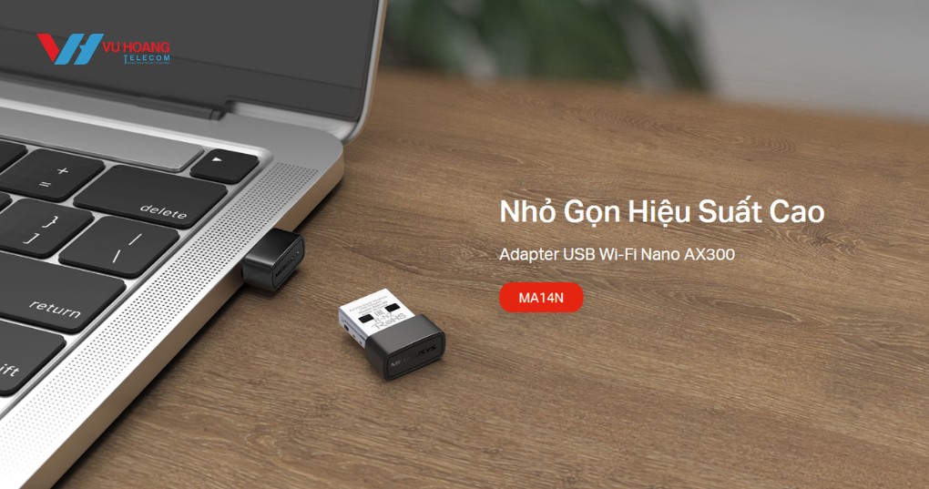 USB Wifi Mercusys MA14N Nano Wi-Fi 6 AX300, driver tích hợp, WPA3, hỗ trợ Linux & Win 7-11