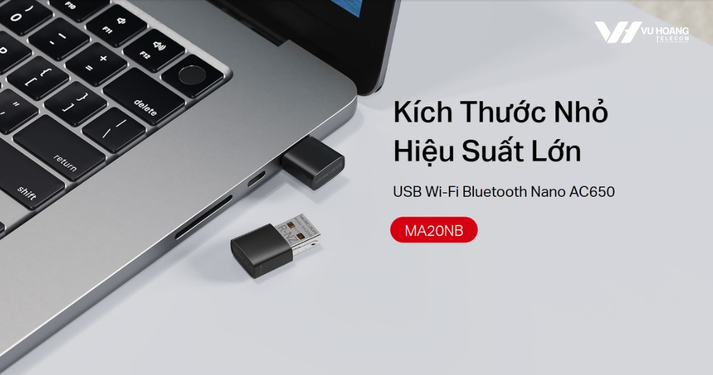 USB Wifi Mercusys MA20NB Nano AC650, Bluetooth 5.0, Plug and Play, WPA3