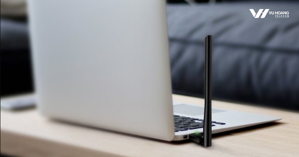 USB Wifi TP-Link Archer T2U Plus AC600, ăng-ten 5dBi xoay gập, 256QAM, MU-MIMO, WPA2/3