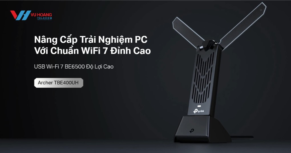 USB Wi-Fi TP-Link Archer TBE400UH Wi-Fi 7 BE6500, MLO, USB 3.0, WPA3