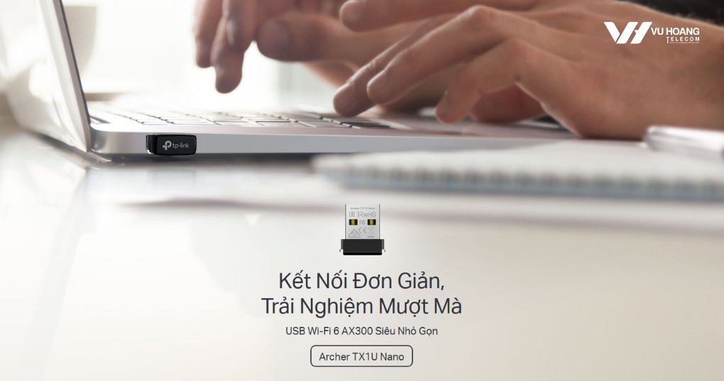 USB Wifi TP-Link Archer TX1U Nano Wi-Fi 6 AX300, WPA3, MU-MIMO, Linux 3.10+, Win 7-11