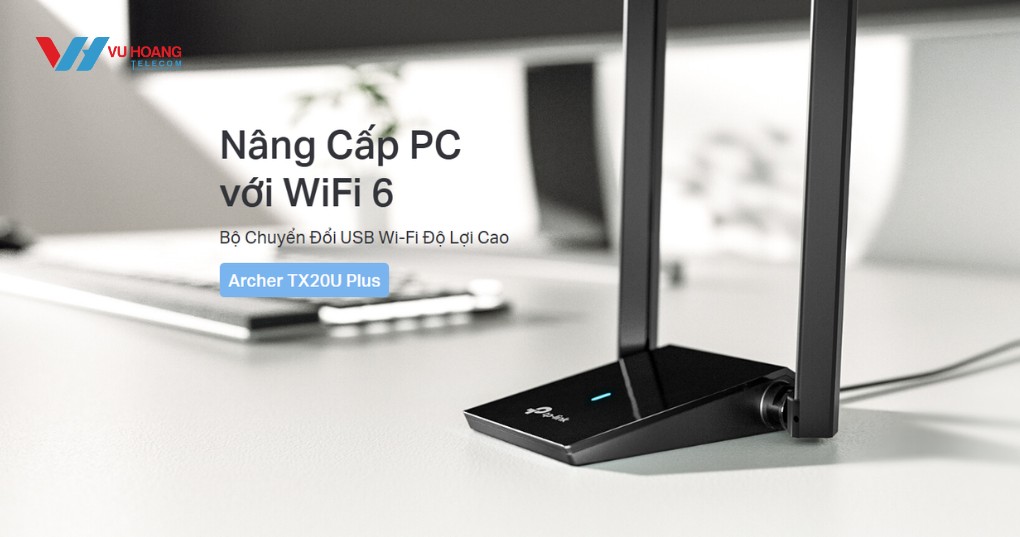 USB Wi-Fi TP-Link Archer TX20U Plus AX1800, USB 3.0, High-Gain, WPA3