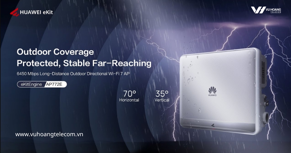 HUAWEI eKit AP772E - WiFi 7 Ngoài Trời IP68 Phủ Sóng 250m