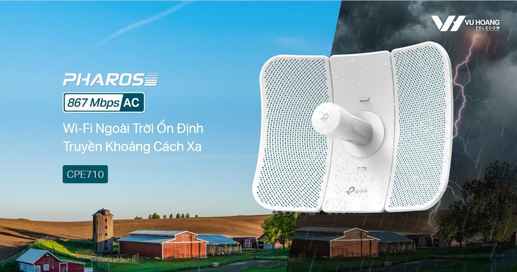 Bộ Phát WiFi TP-LINK CPE710 - 5GHz 867Mbps 23dBi 30km