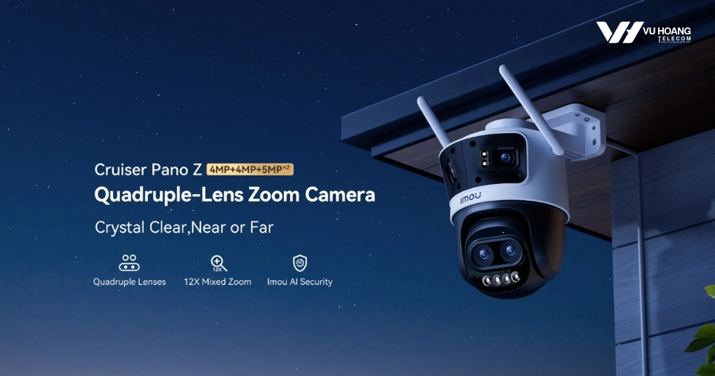 Camera IMOU Cruiser Pano Z 4 Ống Kính Zoom 12X Giá Tốt