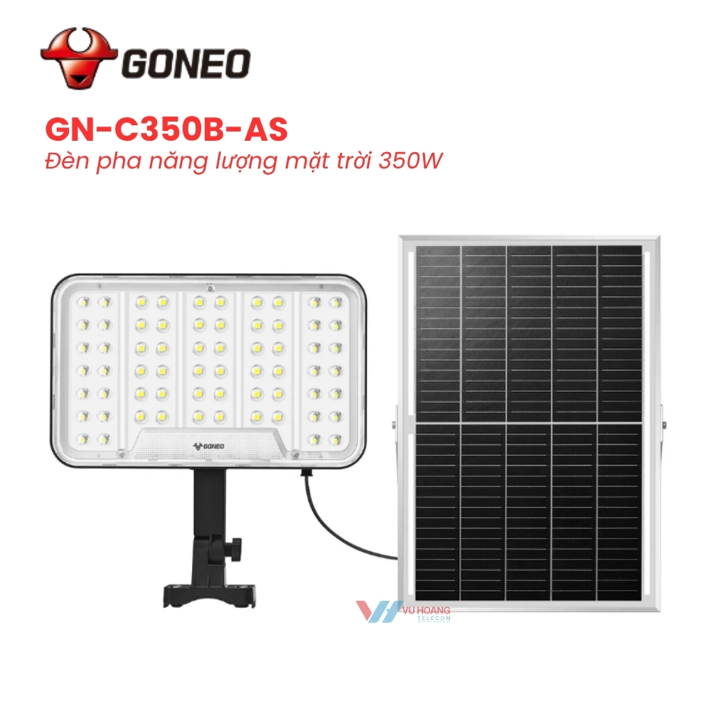 Đèn GONEO GN-C350B-AS 350W | Đèn Solar Pin 24H Ngoài Trời