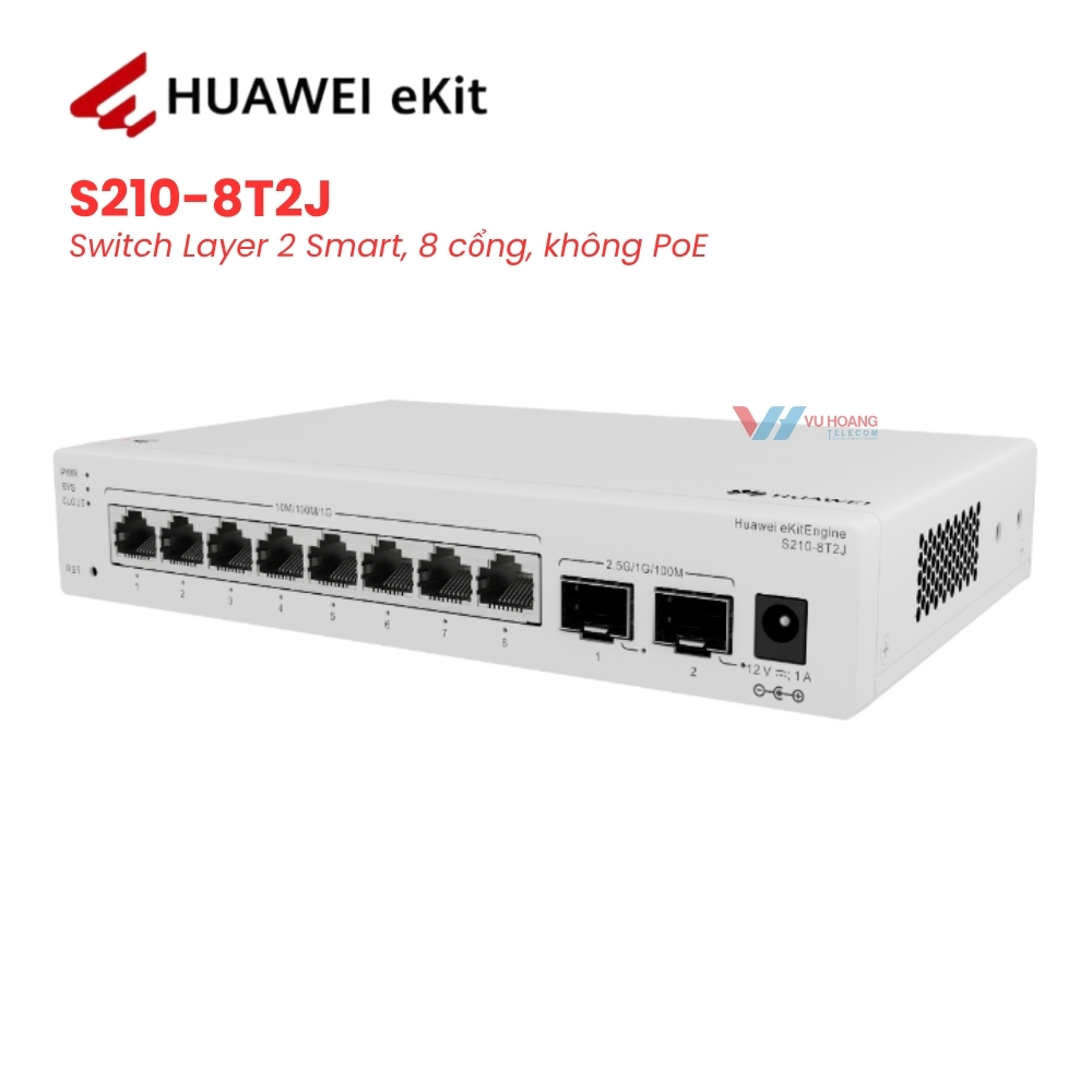 Switch HUAWEI eKit S210-8T2J 8 Cổng
