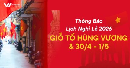Thông báo nghỉ lễ Giỗ Tổ Hùng Vương và 30/4 - 1/5
