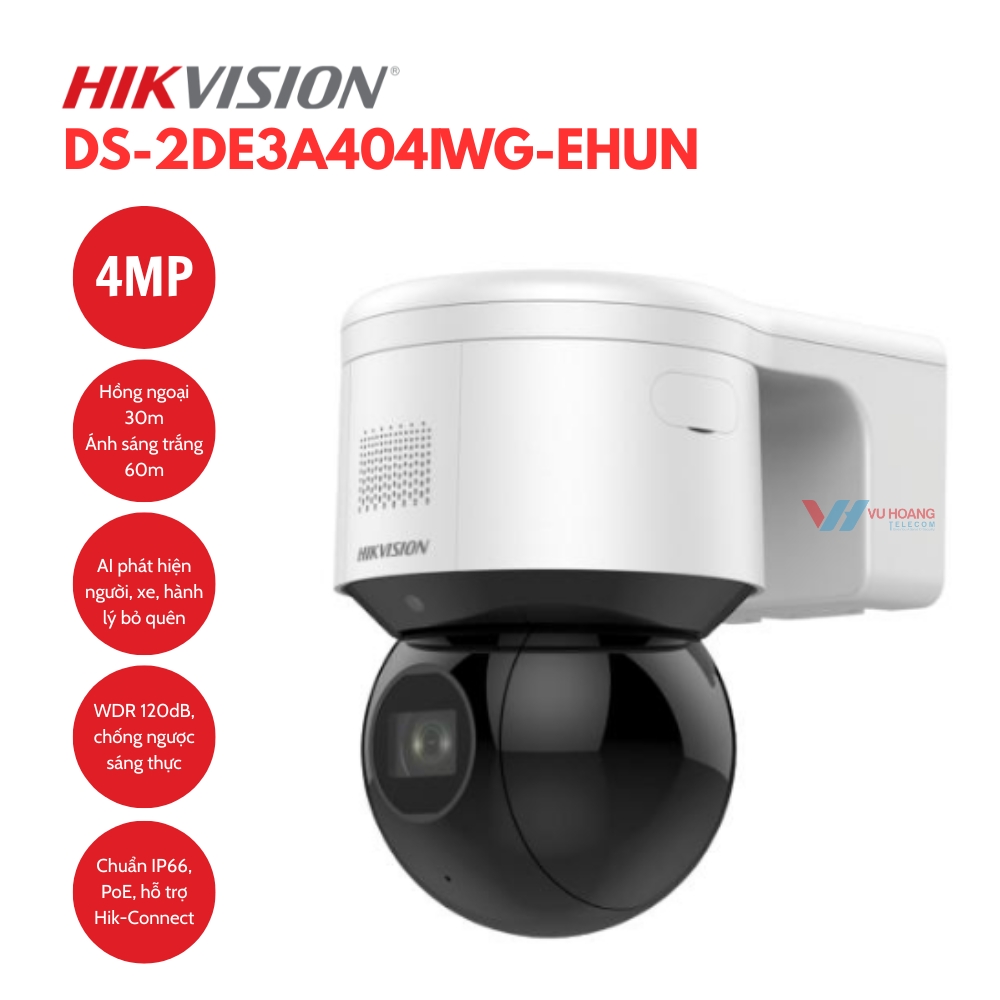 Camera ColorVu PT Hikvision DS-2DE3A404IWG-EHUN