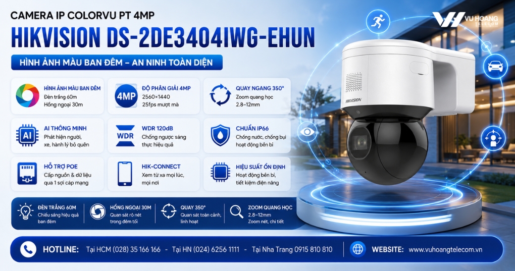 Camera ColorVu PT Hikvision DS-2DE3A404IWG-EHUN giá tốt