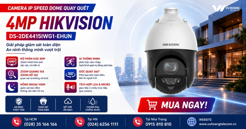 Camera Hikvision DS-2DE4415IWG1-EHUN - PTZ 4MP giá tốt