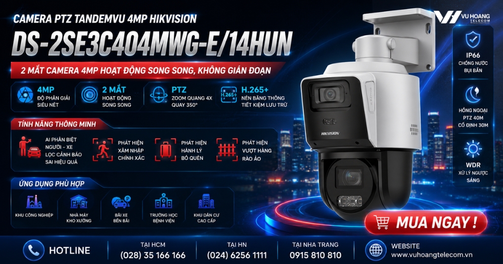 Camera TandemVu Hikvision DS-2SE3C404MWG-E/14HUN 4MP giá tốt