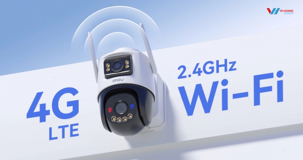 Wifi 6 và sim 4G truyền hình ảnh cả hai ống kính từ xa không cần router tại chỗ.