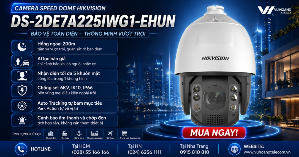 Camera Speed Dome Hikvision DS-2DE7A225IWG1-EHUN giá tốt