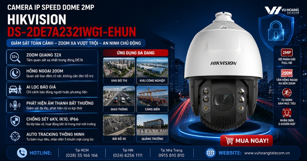 Camera Speed Dome Hikvision DS-2DE7A232IWG1-EHUN giá tốt