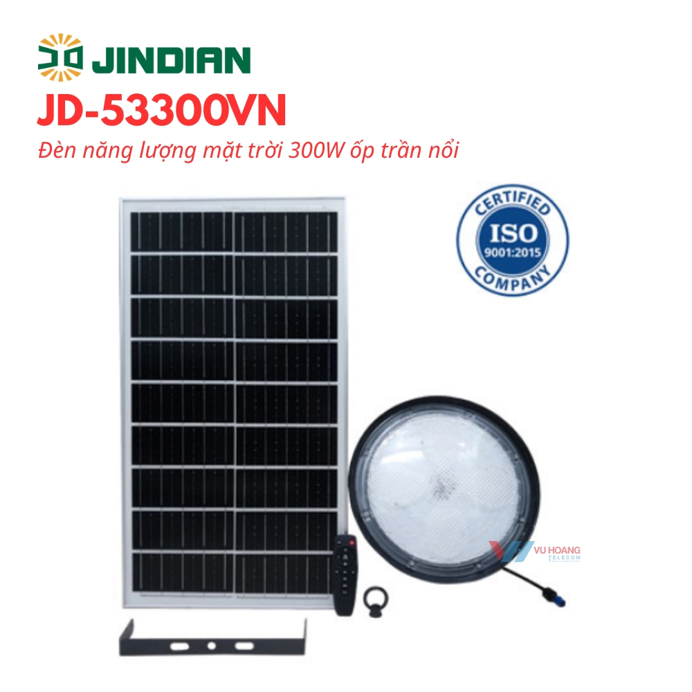 Đèn Năng Lượng Mặt Trời JINDIAN JD-53300VN Ốp Trần