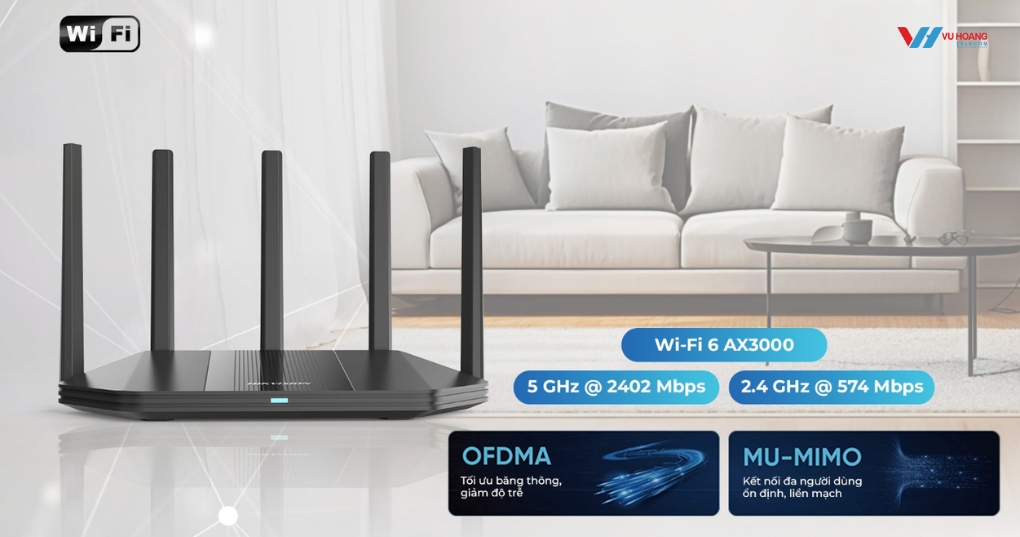 Router Wi-Fi HIKVISION DS-3WR30X AX3000 Mesh Gigabit