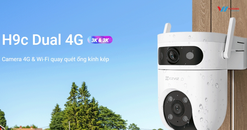 Ezviz H9C Dual 4G: Camera Kép WiFi+4G Ngoài Trời Giá Tốt