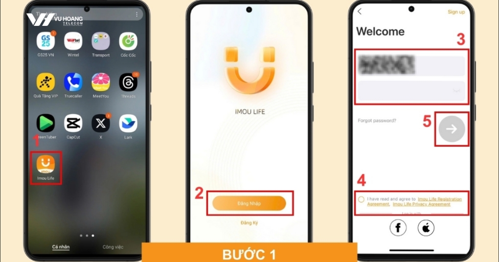Bước 1: Mở ứng dụng IMOU Life