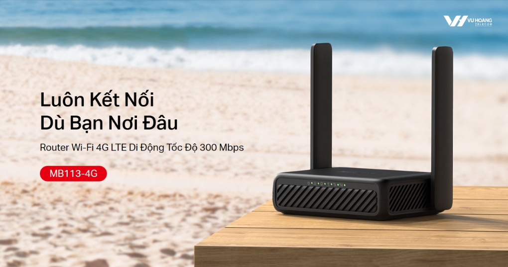 Router 4G Mercusys MB113-4G - Cắm SIM Có Wifi Ngay