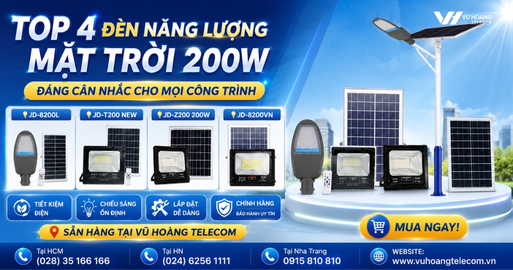 Top 4 Đèn Năng Lượng Mặt Trời 200W Đáng Mua Hiện Nay