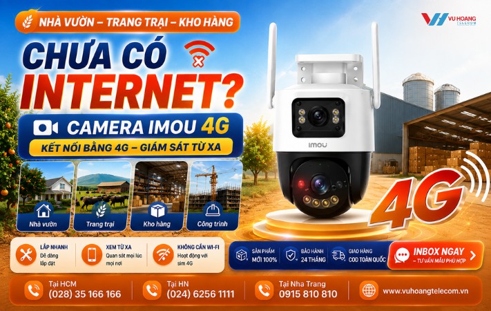 Camera IMOU 4G: Kết nối bằng 4G - Giám sát từ xa