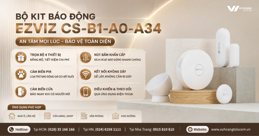 Mua Bộ Kit Báo Động EZVIZ CS-B1-A0-A34 Chính Hãng Giá Tốt