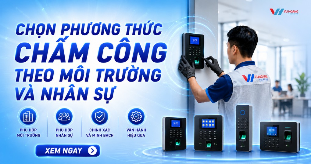 Chọn phương thức chấm công theo môi trường và nhân sự
