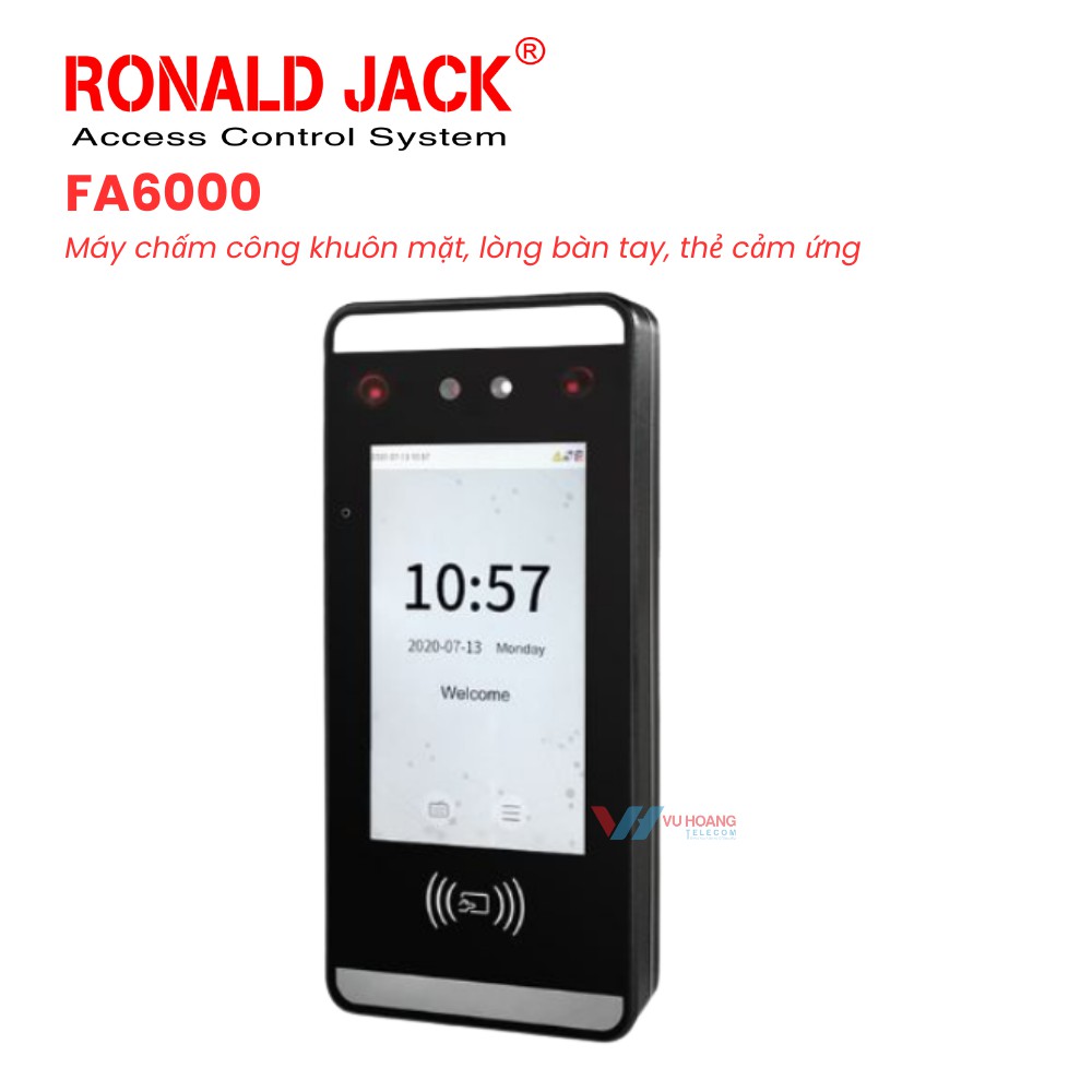 RONALD JACK FA6000 chấm công khuôn mặt, lòng bàn tay