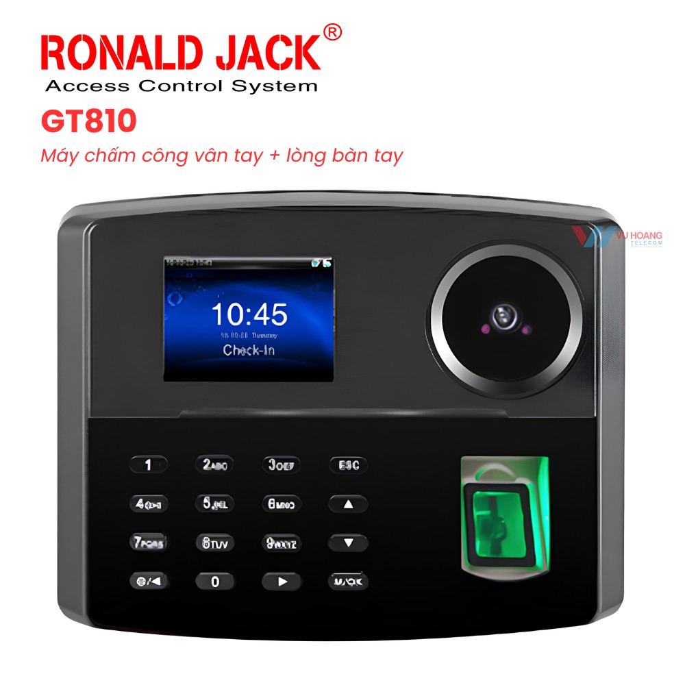 Máy Chấm Công Vân Tay Ronald Jack GT810 - Pin 8 Giờ