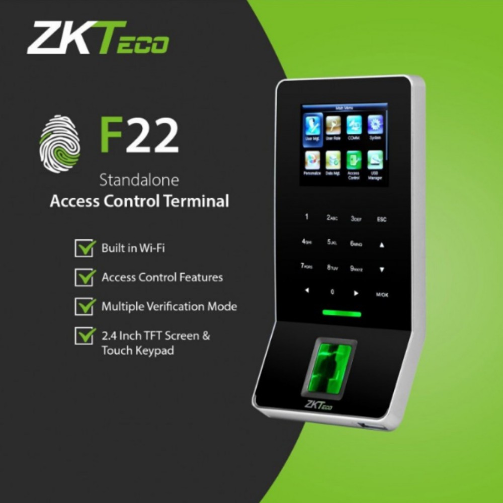ZKTeco F22 WIFI - Chấm công WiFi cho doanh nghiệp