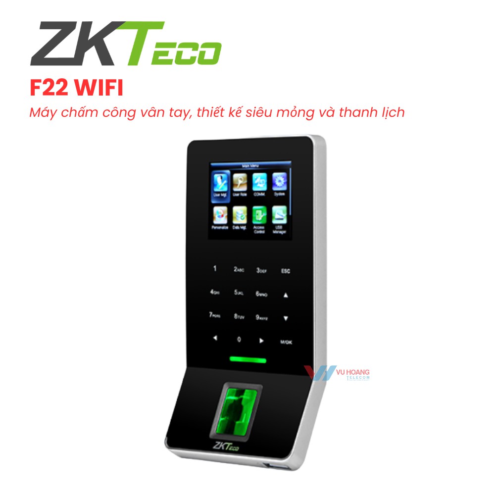 ZKTeco F22 WIFI - Chấm công WiFi giá tốt