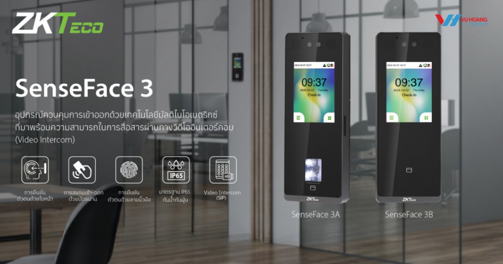 ZKTeco SenseFace 3A - Máy Chấm Công Khuôn Mặt Giá Tốt