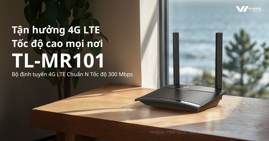 Router 4G LTE Chuẩn N Tốc độ 300 Mbps TP-Link TL-MR101