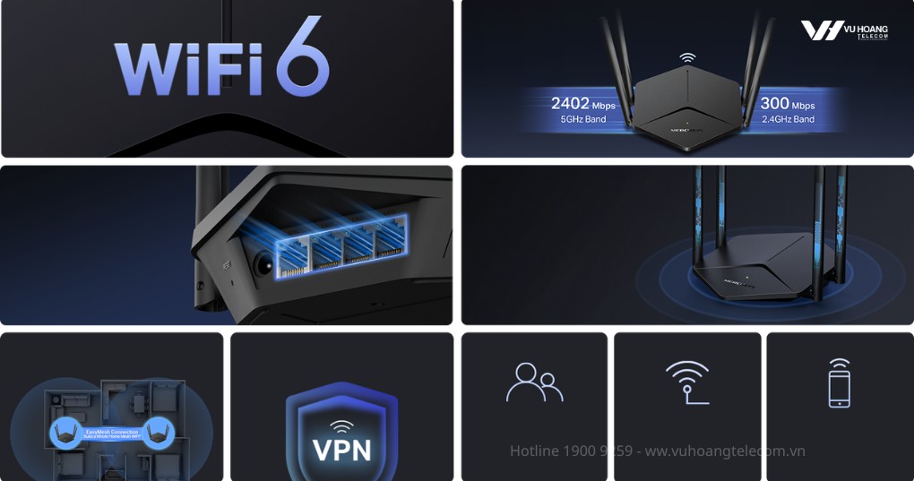 Mercusys MR78X: Router Wi-Fi 6 AX2700