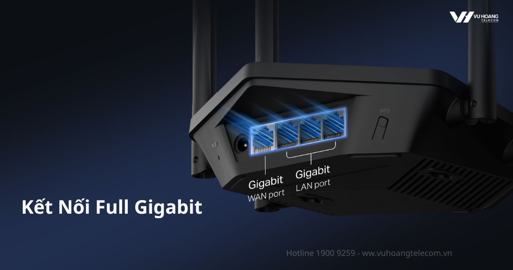 Mercusys MR78X Kết Nối Full Gigabit